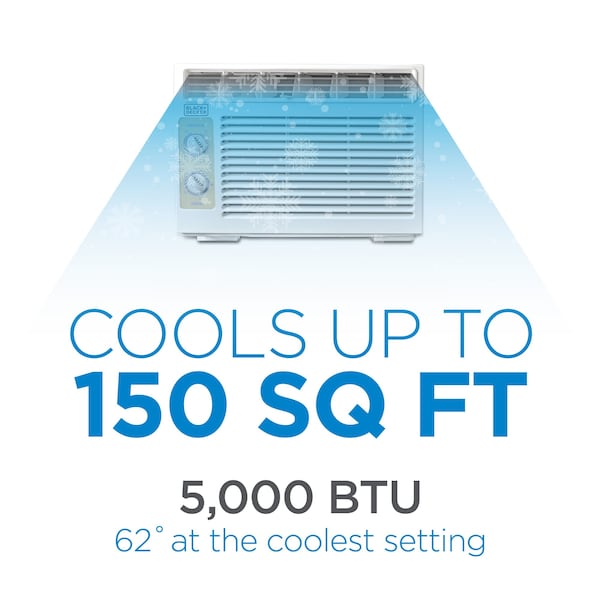 Window Air Conditioner, 115, 17.91 In W.